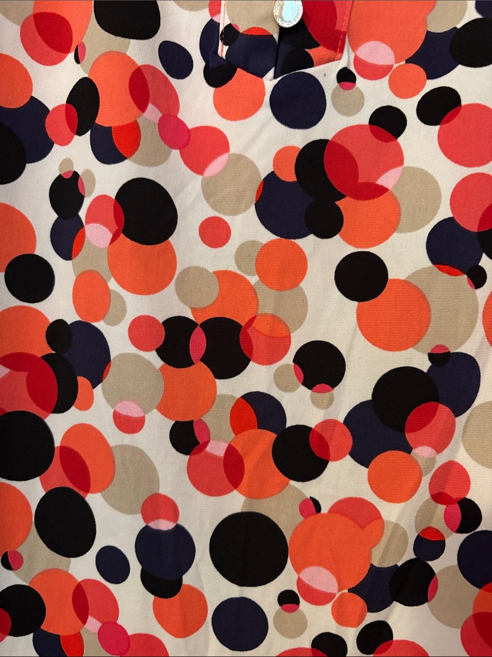 Jones Studio Coral, Black & Cream Polka Dot Sleeveless Camisole - Picture 2 of 12